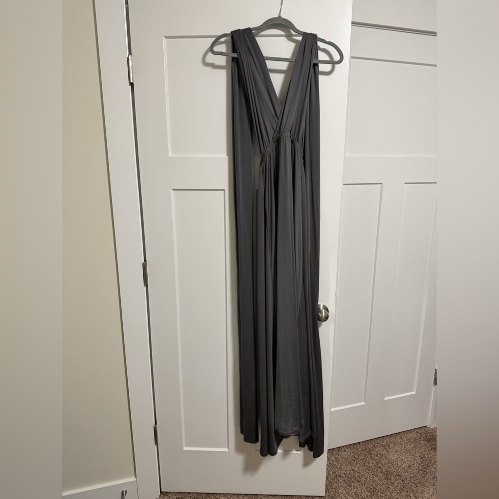 Elegant Gray Maxi Dress